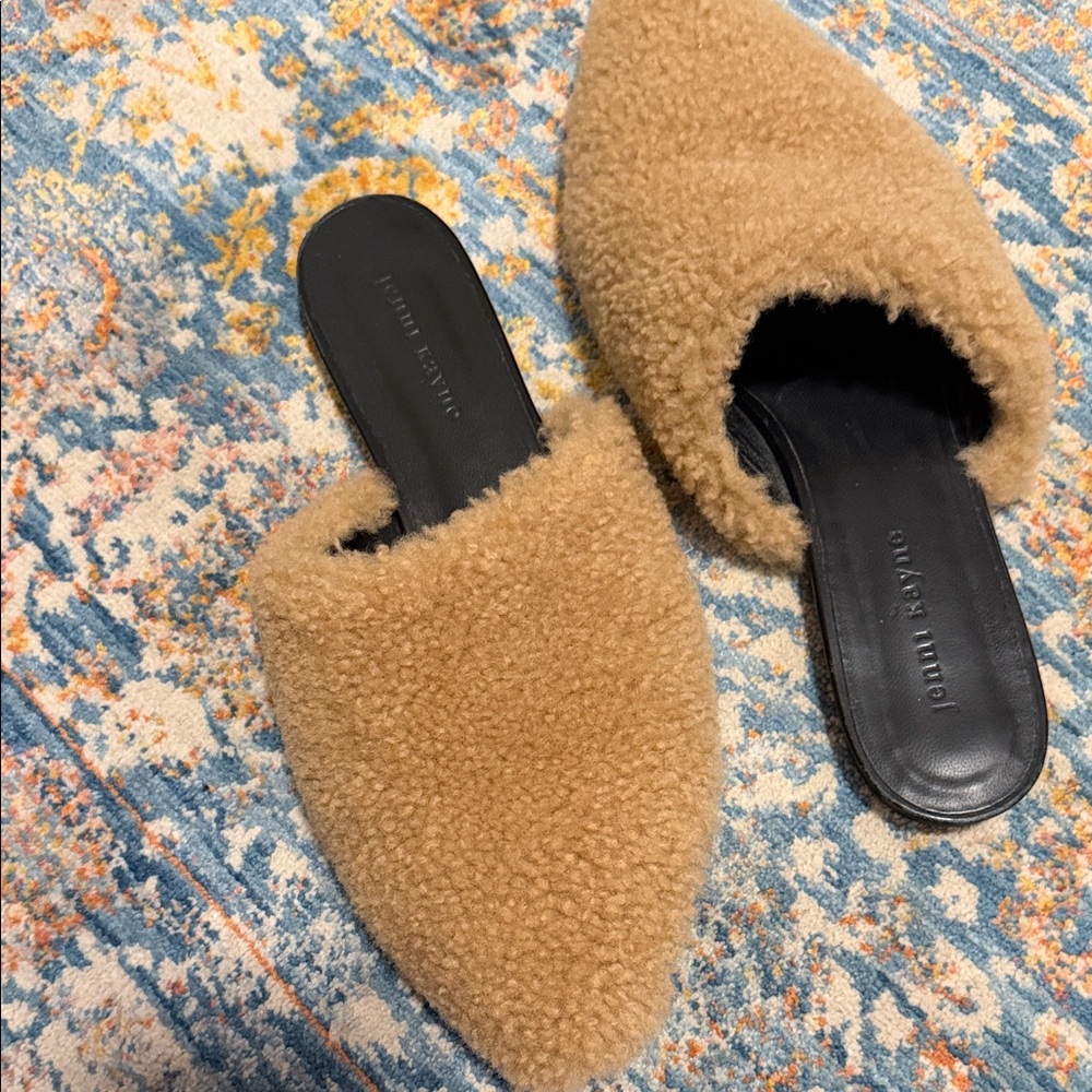 Jenni Kayne Brown Shearling Mules - Picture 3 of 5
